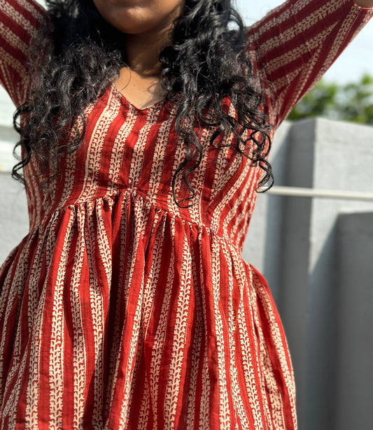 Red Peplum top